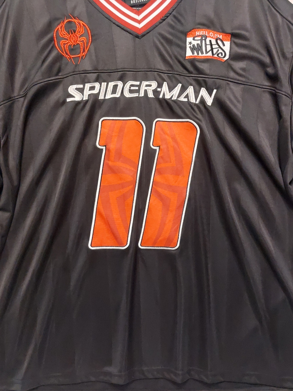 Marvel Spider-Man Black & Orange Jersey Shirt